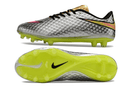Chuteira Campo Nike Retrô Hypervenom Phantom I FG Prata, Verde e Dourada