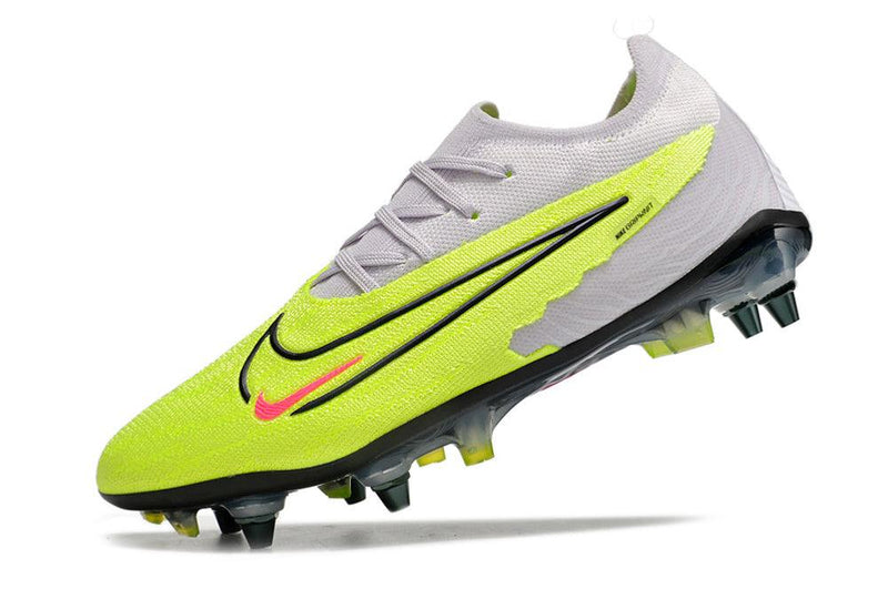 Chuteira Trava Mista Nike Phantom GX Elite Trava Mista Cinza e Verde "Luminous Pack"