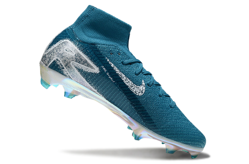 Chuteira Campo Nike Air Zoom Mercurial Superfly 16 Elite FG Branca, Laranja e Preto "Electric Pack"