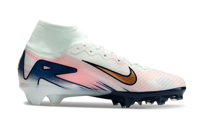 Chuteira Campo Nike Air Zoom Mercurial Superfly 16 Elite FG Branca, Laranja e Preto "Electric Pack"