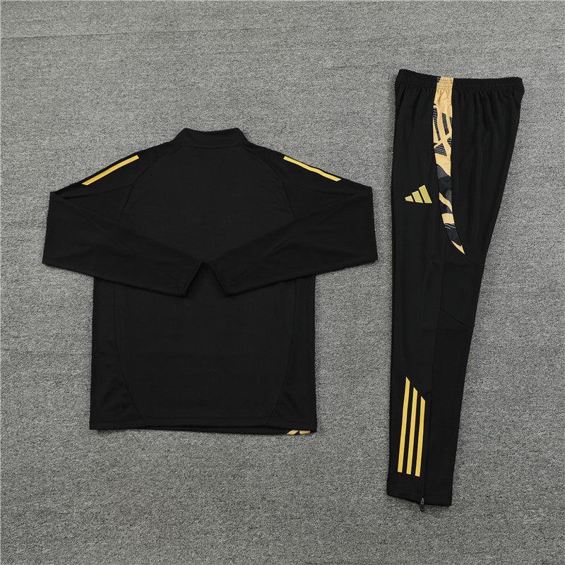 Conjunto Treino Real Madrid 24/25 - Preto e dourado