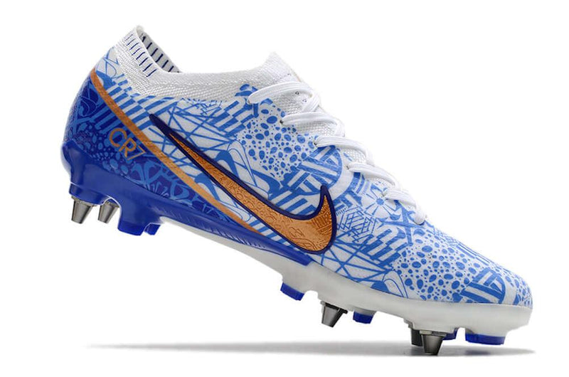 Chuteira Trava Mista Nike Air Zoom Mercurial Vapor 15 Elite Trava Mista Azul "CR7"
