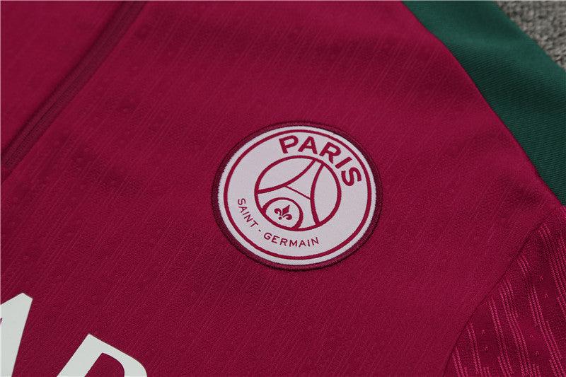 Conjunto Treino PSG 24/25 - Versão Jogador - Bordo e preto