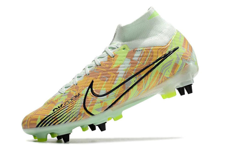 Chuteira Trava Mista  Nike Air Zoom Mercurial Superfly 9 Elite Trava Mista Verde "Bonded Pack"