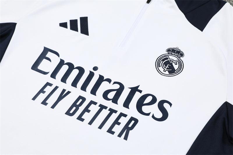Conjunto Treino Real Madrid 24/25 - Branco e azul