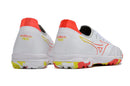 Chuteira Society Mizuno Morelia Neo Beta TF Branca e Vermelha