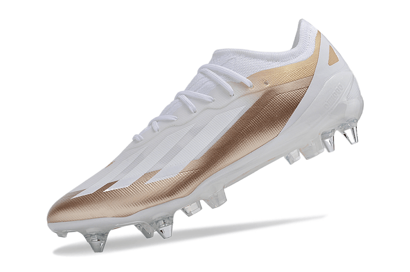 Chuteira Adidas X Crazyfast Messi.1 Ponta de Aluminio Branca "El Ocho"