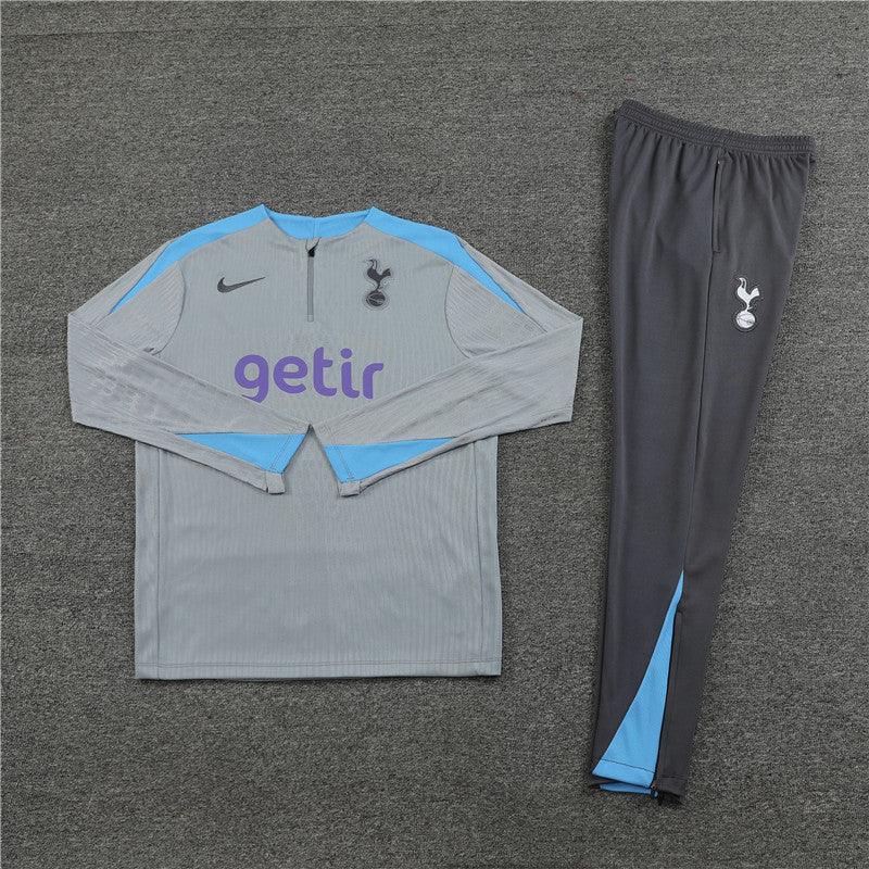 Conjunto Treino Tottenham 24/25 - Versão Jogador - Cinza e chumbo
