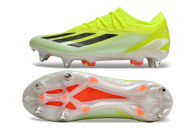 Chuteira Adidas X Crazyfast.1 Ponta de Aluminio Verde e Laranja "Solar Energy Pack"