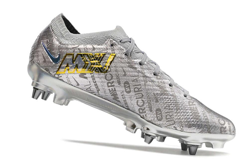Chuteira Trava Mista Nike Air Zoom Mercurial Vapor 15 Elite Trava Mista Prata "Anniversary 25 Years Pack"