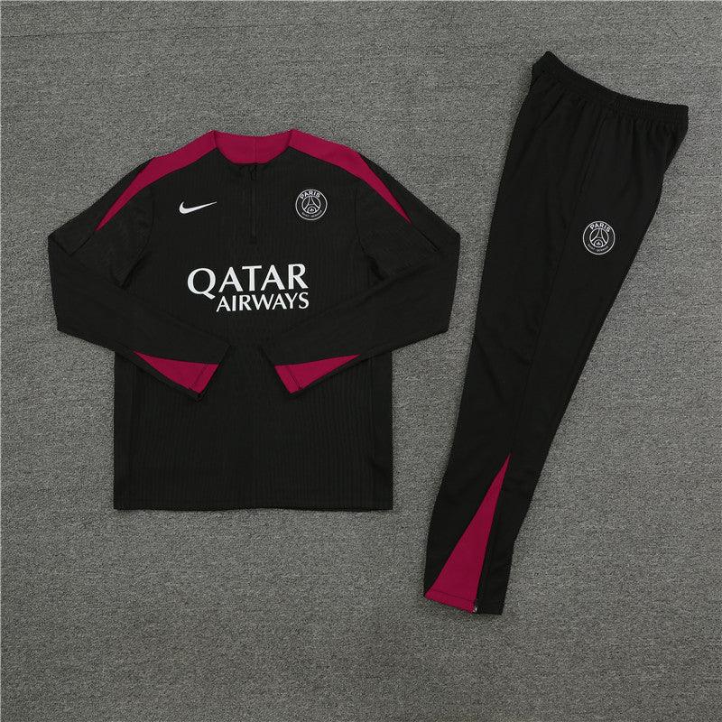 Conjunto Treino PSG 24/25 - Versão Jogador - Preto e bordo