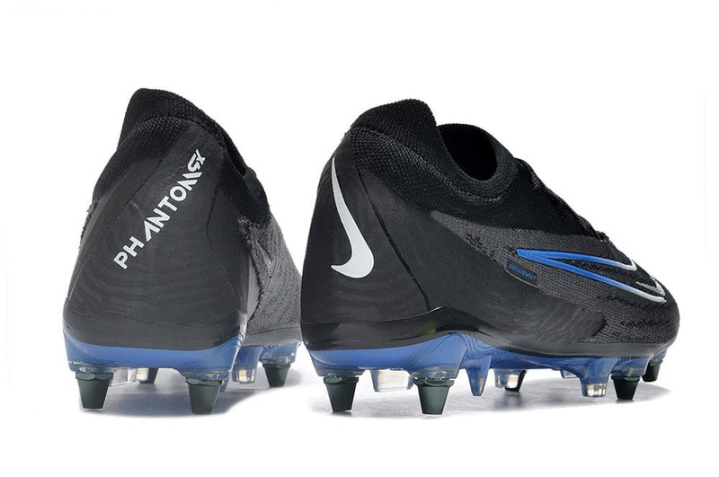 Chuteira Trava Mista Nike Phantom GX Elite Trava Mista Preta e Azul "Black Pack"