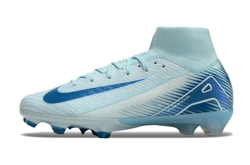 Chuteira Campo Nike Air Zoom Mercurial Superfly 16 Elite FG Branca, Laranja e Preto "Electric Pack"