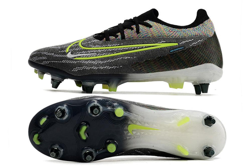 Chuteira Trava Mista Nike Phantom GX Elite Trava Mista Preta e Verde "Link Pack"