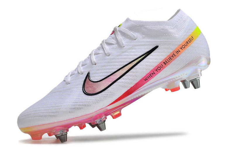 Chuteira Trava Mista Nike Air Zoom Mercurial Vapor 15 Elite Trava Mista Branca "Rashford"