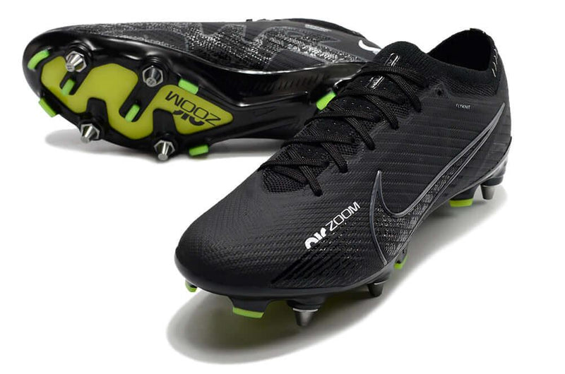 Chuteira Trava Mista Nike Air Zoom Mercurial Vapor 15 Elite Trava Mista Preta "Shadow Pack"