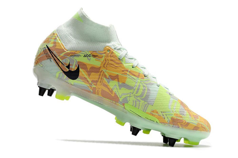 Chuteira Trava Mista  Nike Air Zoom Mercurial Superfly 9 Elite Trava Mista Verde "Bonded Pack"