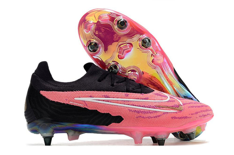 Chuteira Trava Mista Nike Phantom GX Elite Trava Mista Preta e Rosa "Generation Pack"