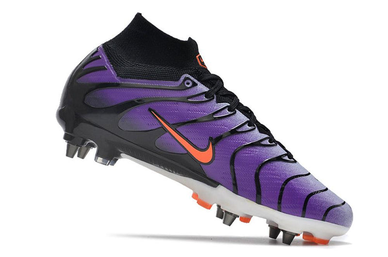 Chuteira Trava Mista Nike Air Zoom Mercurial Superfly 9 Elite Trava Mista Roxa "Air Max TN"