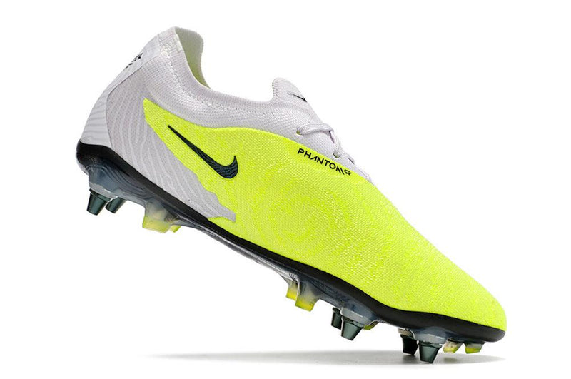 Chuteira Trava Mista Nike Phantom GX Elite Trava Mista Cinza e Verde "Luminous Pack"
