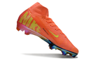 Chuteira Campo Nike Air Zoom Mercurial Superfly 16 Elite FG Branca, Laranja e Preto "Electric Pack"