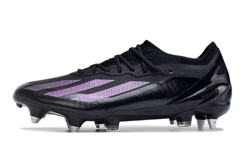 Chuteira Trava Mista Adidas X Crazyfast.1 Ponta de Aluminio Preta e Azul "Salah"