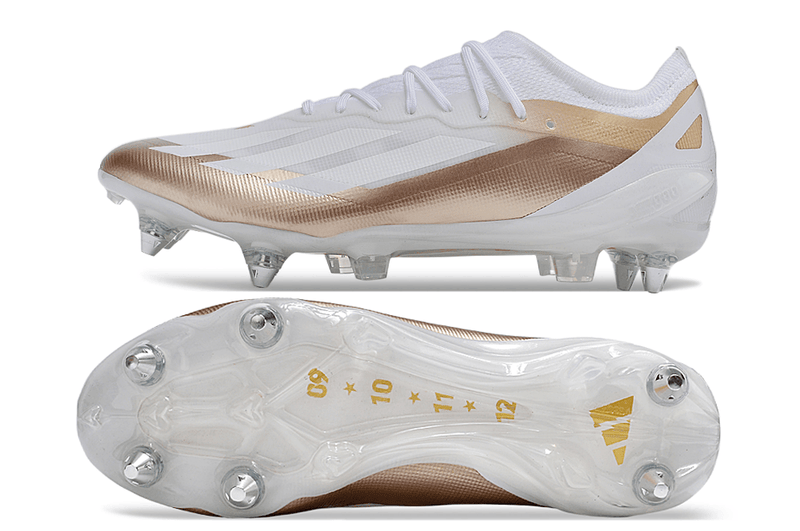 Chuteira Adidas X Crazyfast Messi.1 Ponta de Aluminio Branca "El Ocho"