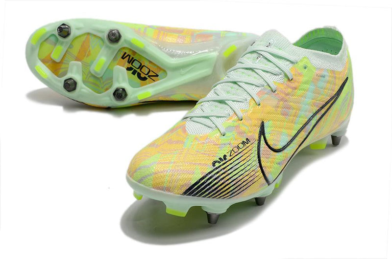 Chuteira Trava Mista  Nike Air Zoom Mercurial Vapor 15 Elite Trava Mista Verde "Bonded Pack"