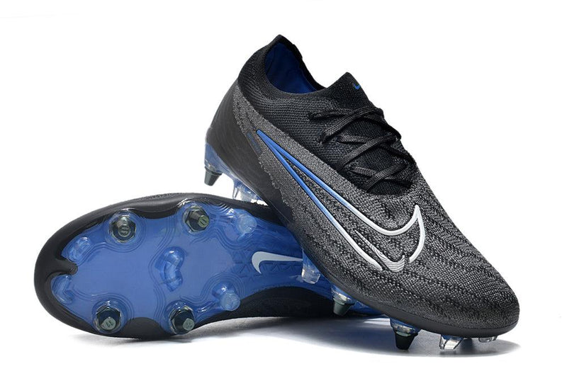 Chuteira Trava Mista Nike Phantom GX Elite Trava Mista Preta e Azul "Black Pack"