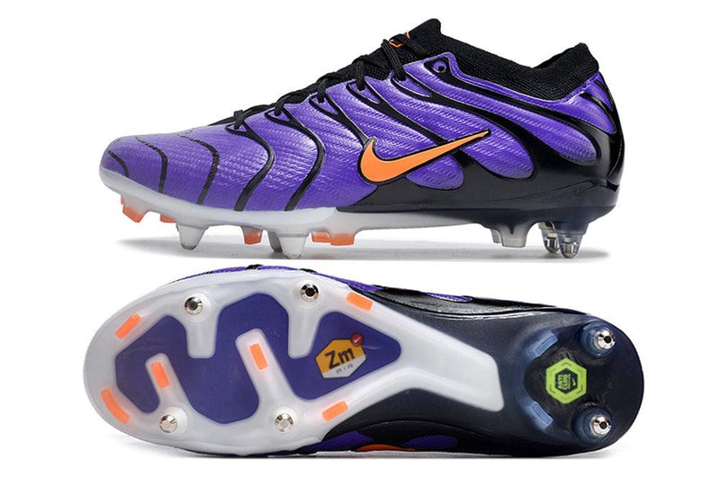 Chuteira Trava Mista Nike Air Zoom Mercurial Vapor 15 Elite Ponta de Aluminio Roxa "Air Max TN"