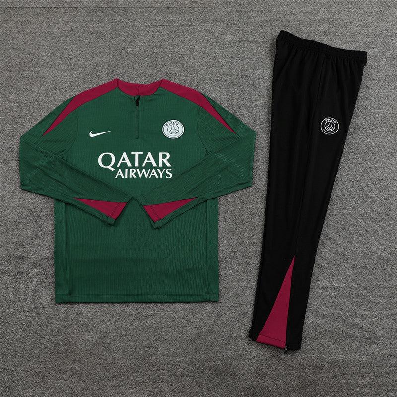 Conjunto Treino PSG 24/25 - Versão Jogador - Verde e preto