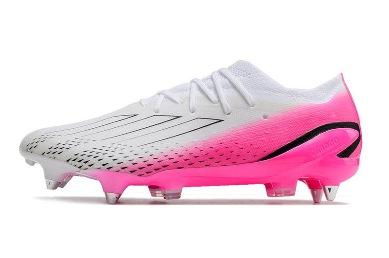 Chuteira Trava Mista Adidas X Speedportal.1 Ponta de Aluminio Branca e Rosa