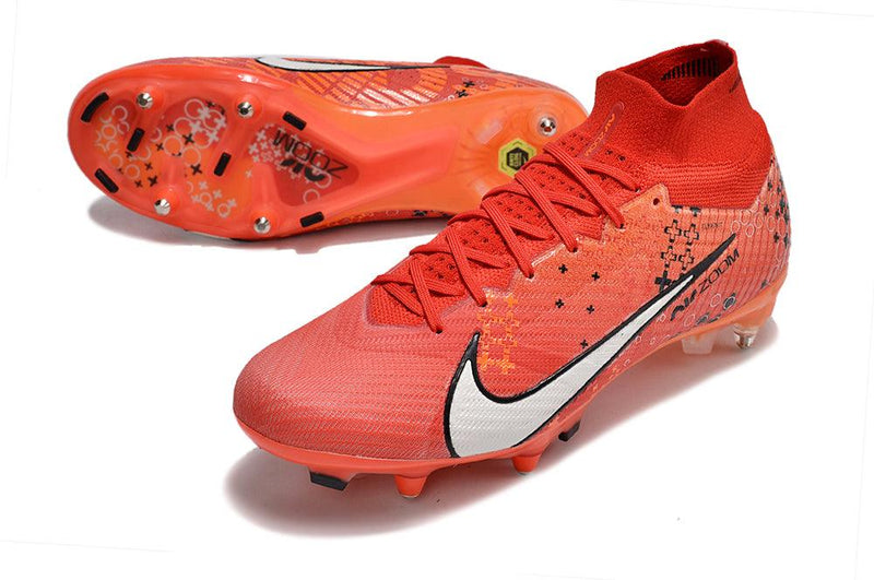 Chuteira Trava Mista Nike Air Zoom Mercurial Superfly 9 Elite Ponta de Aluminio Vermelha "Dream Speed 7"