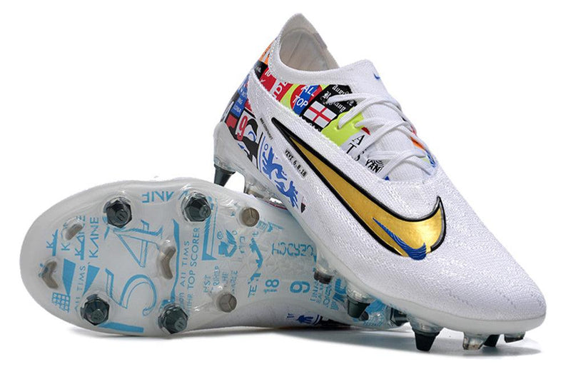 Chuteira Trava Mista Nike Phantom GX Elite Trava Mista Branca "Harry Kane"