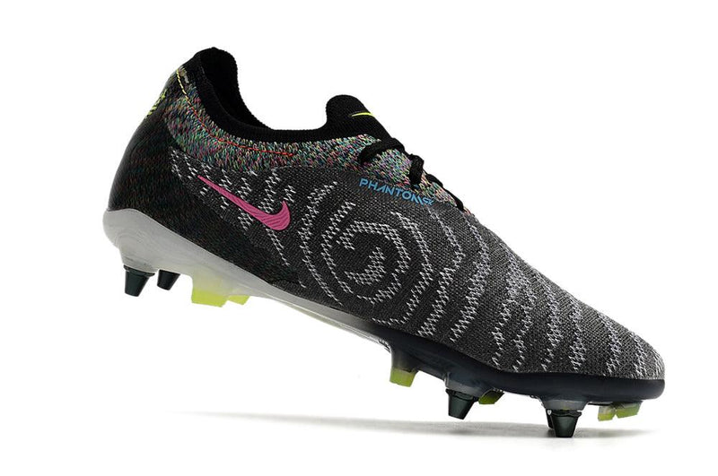 Chuteira Trava Mista Nike Phantom GX Elite Trava Mista Preta e Verde "Link Pack"