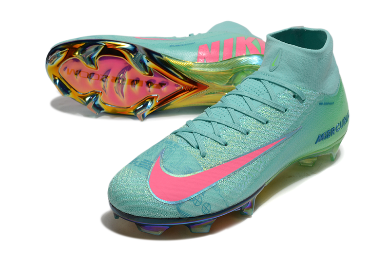 Chuteira Campo Nike Air Zoom Mercurial Superfly 16 Elite FG Branca, Laranja e Preto "Electric Pack"
