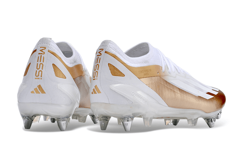 Chuteira Adidas X Crazyfast Messi.1 Ponta de Aluminio Branca "El Ocho"