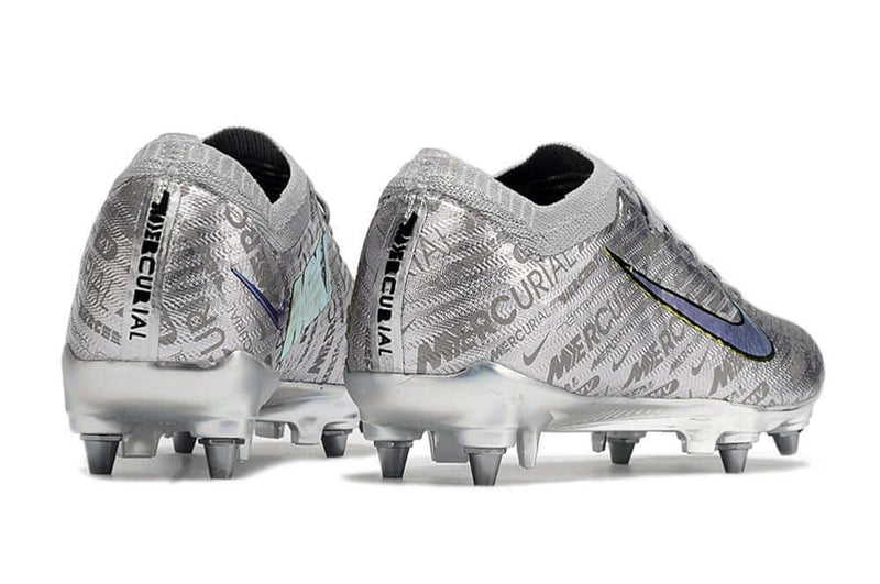 Chuteira Trava Mista Nike Air Zoom Mercurial Vapor 15 Elite Trava Mista Prata "Anniversary 25 Years Pack"