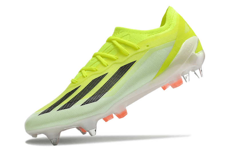 Chuteira Adidas X Crazyfast.1 Ponta de Aluminio Verde e Laranja "Solar Energy Pack"