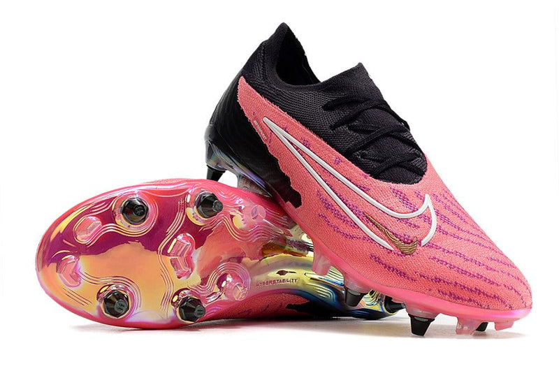 Chuteira Trava Mista Nike Phantom GX Elite Trava Mista Preta e Rosa "Generation Pack"