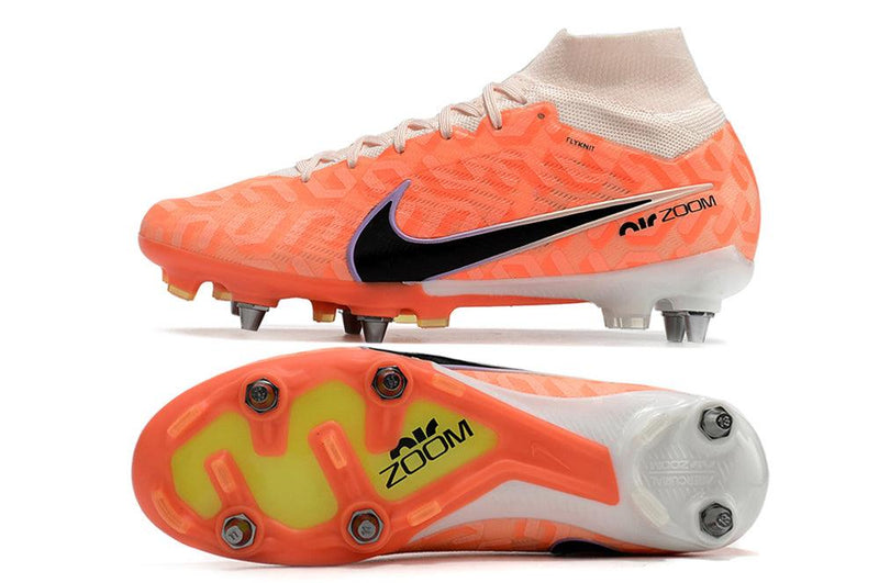 Chuteira Trava Mista Nike Air Zoom Mercurial Superfly 9 Elite Trava Mista Laranja "United Pack"