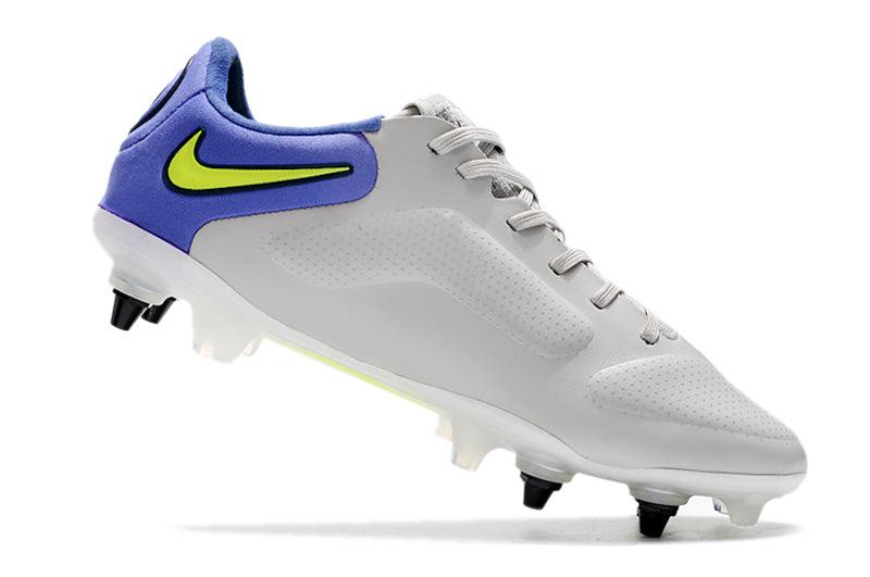 Chuteira Trava Mista Nike Tiempo Legend 9 Elite Trava Mista Cinza e Roxo "Recharge Pack"