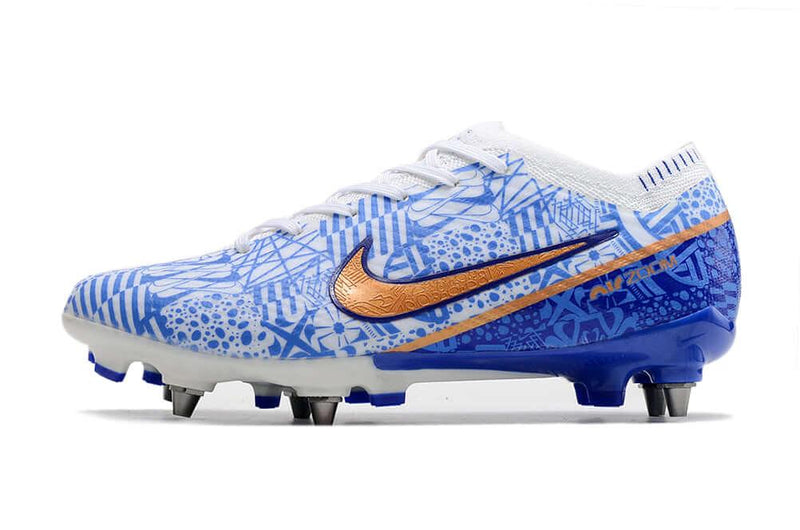 Chuteira Trava Mista Nike Air Zoom Mercurial Vapor 15 Elite Trava Mista Azul "CR7"