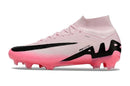 Chuteira Campo Nike Air Zoom Mercurial Superfly 9 Elite FG Rosa e Preto "Mad Brilliance Pack"