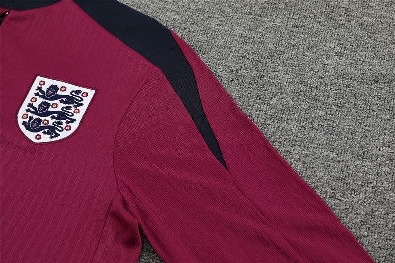 Conjunto Treino Inglaterra 24/25 - Versão Jogador - Bordo e azul marinho