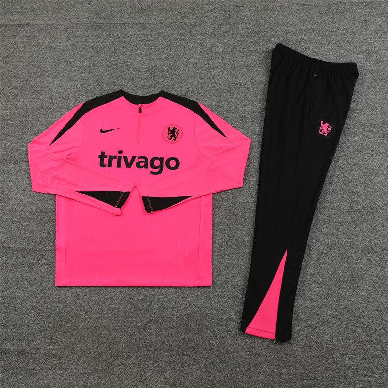 Conjunto Treino Chelsea 24/25 - Versão Jogador - Rosa e preto