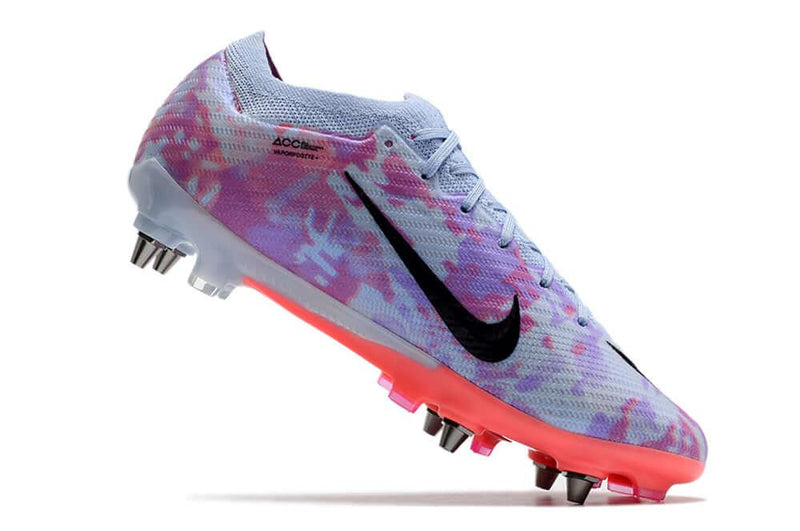 Chuteira Trava Mista Nike Air Zoom Mercurial Vapor 15 Elite Trava Mista Roxa "Valentine's Day"