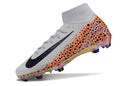 Chuteira Campo Nike Air Zoom Mercurial Superfly 16 Elite FG Branca, Laranja e Preto "Electric Pack"
