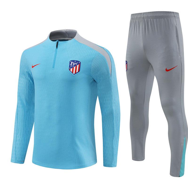Conjunto Treino Atlético de Madrid 24/25 - Versão Jogador - Azul e cinza