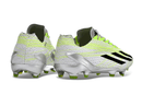 Chuteira Campo Adidas X Crazyfast+ FG Branca e Verde "Strong"